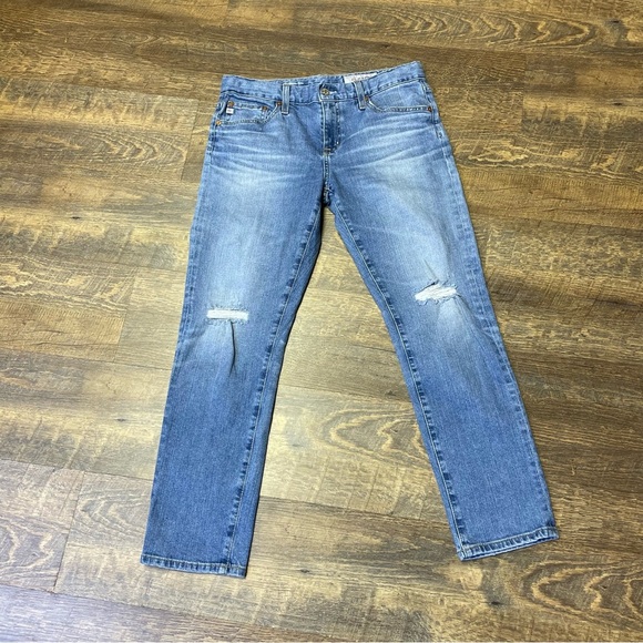 AG Adriano Goldschmied Jeans Ex-Boyfriend Slouchy Slim Women's 27R Distressed - Picture 1 of 10